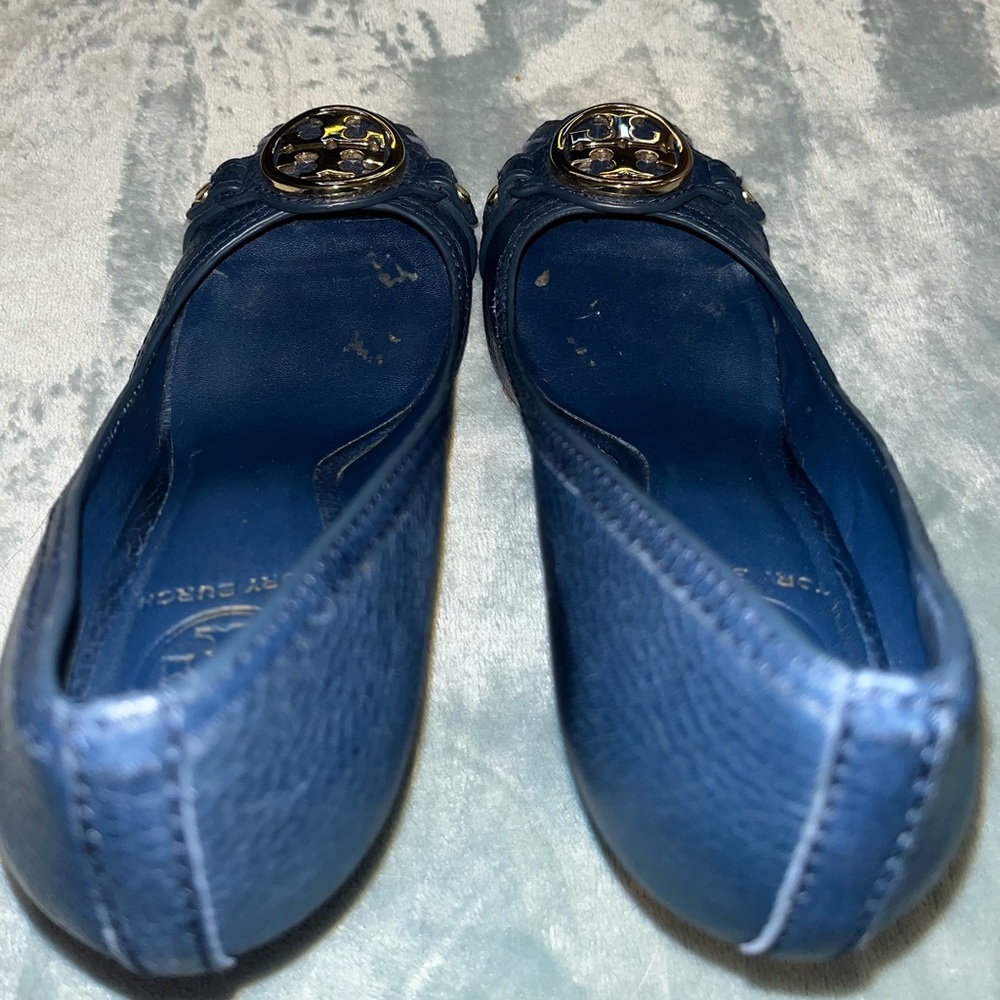Tory Burch Blue Wedge Shoes - Picture 6 of 7